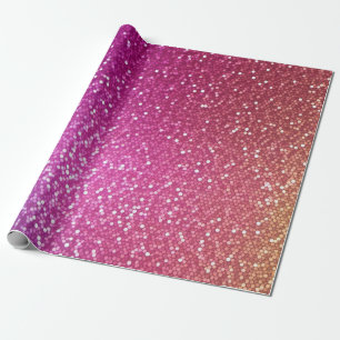 Hexagonal Glitter Rainbow Gradient Wrapping Paper