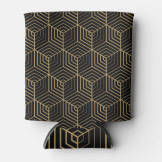 Hexagonal Harmony: Art Deco Elegance Can Cooler