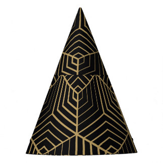 Hexagonal Harmony: Art Deco Elegance Party Hat