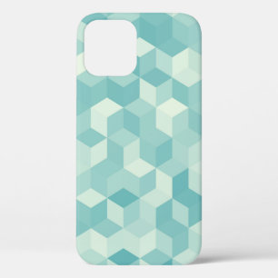 Hexagonal light blue seamless pattern iPhone 12 case