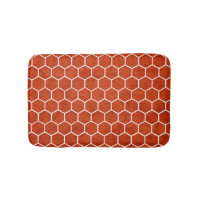 Hexagonal Textured Pattern Rustic Barn Red