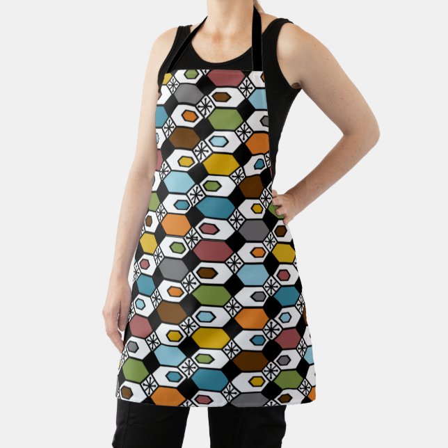 Hexagons and Starbursts Apron (Insitu)
