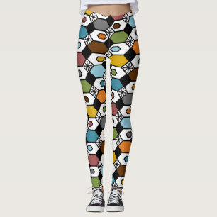 Hexagons and Starbursts Leggings