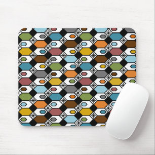 Hexagons and Starbursts Mouse Pad
