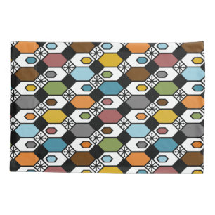 Hexagons and Starbursts Pillowcase