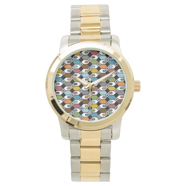 Hexagons and Starbursts Watch (Front)