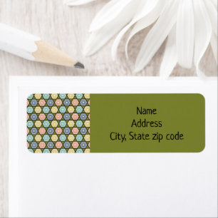 Hexagons and Triangles Return Address Label
