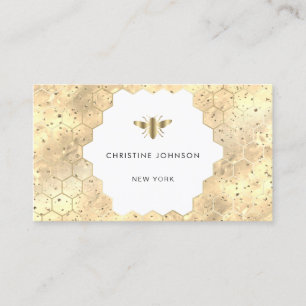 hexagons bee business card