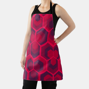 Hexagons Flowers  Apron