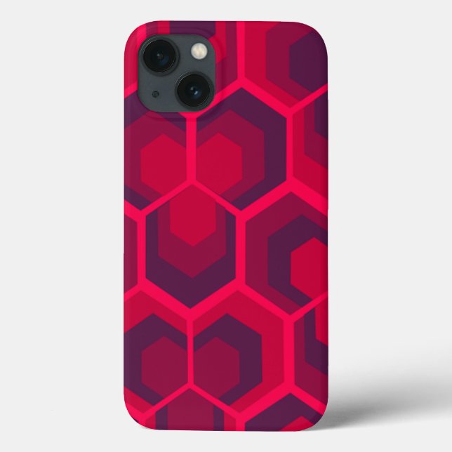 Hexagons Flowers  Case-Mate iPhone Case (Back)