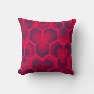 Hexagons Flowers Cushion