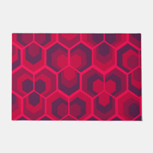 Hexagons Flowers  Doormat