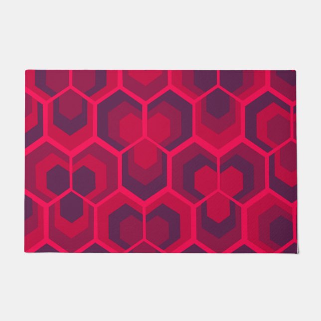 Hexagons Flowers  Doormat (Front)