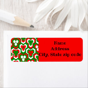 Hexagons Flowers  Return Address Label