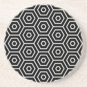 Hexagons texture geometric pattern coaster