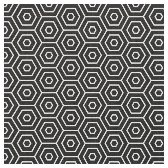Hexagons texture geometric pattern fabric (Close Up)