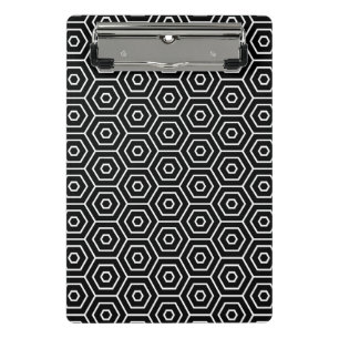 Hexagons texture geometric pattern mini clipboard