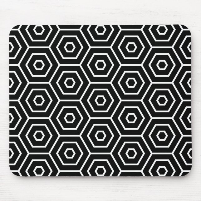 Hexagons texture geometric pattern mouse pad (Front)