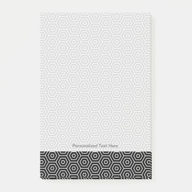 Hexagons texture geometric pattern post-it notes (Front)