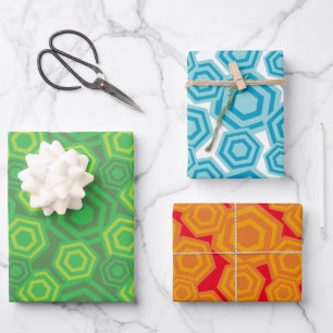 Hexagons Wrapping Paper Sheet