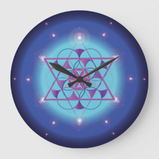 Hexagram, sacred geometry large clock