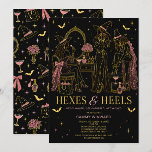 Hexes & Heels Halloween Girls Night Invitation