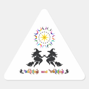 HEXING AND VEXING for the Plus Size Pagan Apron Triangle Sticker