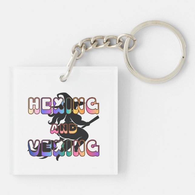 HEXING AND VEXING for the Plus Size Pagan Key Ring (Back)