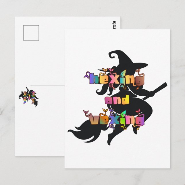 HEXING AND VEXING for the Plus Size Pagan Postcard (Front/Back)