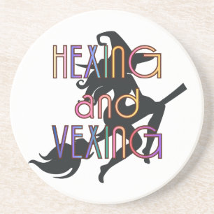 HEXING AND VEXING Witchcore Design Coaster