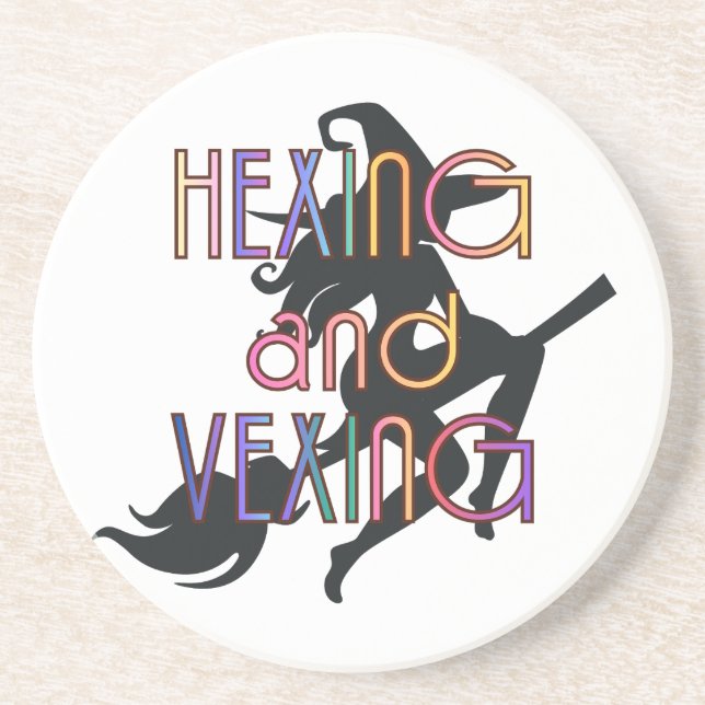 HEXING AND VEXING Witchcore Design Coaster (Front)