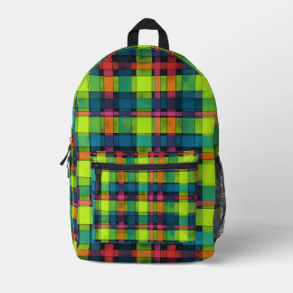"HexWeave" Printed Backpack