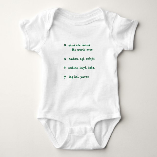 HEY BABY! onesy Baby Bodysuit (Front)