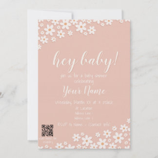 Hey Baby! Shower Invite + Registry QR Code