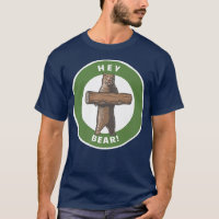 Hey Bear! Funny Hiking Outdoors Black Grizzly Bear