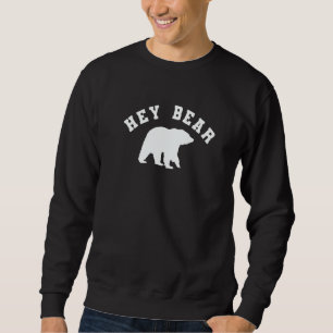 Hey Bear Hiking Outdoors Black Grizzly Bear Survi Sweatshirt