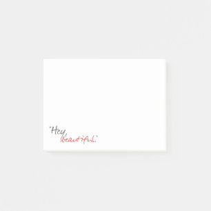 "Hey, Beautiful." Joe Covelli 4x3 Post-it® Notes