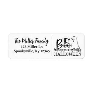 Hey Boo – A Ghostly Greeting Return Address Label