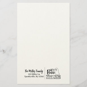 Hey Boo – A Ghostly Greeting Stationery