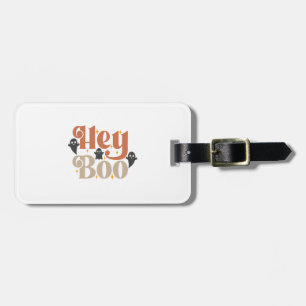 Hey Boo Boho Halloween Hey Boo Ghost Luggage Tag
