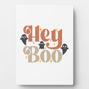 Hey Boo Boho Halloween Hey Boo Ghost Plaque