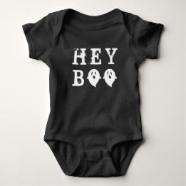 Hey Boo cute ghost Halloween Baby Bodysuit