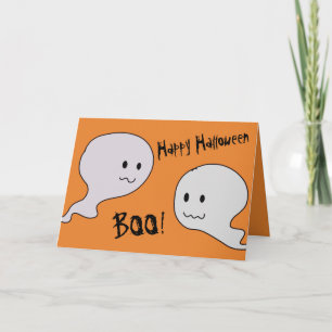 Hey Boo! Cute Halloween Card Ghosts