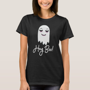 Hey Boo Cute Halloween Ghost T-Shirt