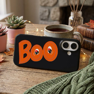 Hey Boo Did I Scare You Too Typography Drawing Art iPhone 16 Case