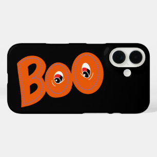 Hey Boo Did I Scare You Too Typography Drawing Art iPhone 16 Case