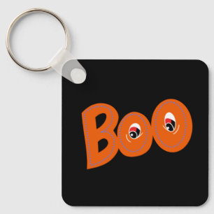 Hey Boo Did I Scare You Too Typography Drawing Art Key Ring