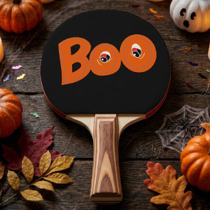 Hey Boo Did I Scare You Too Typography Drawing Art Ping Pong Paddle