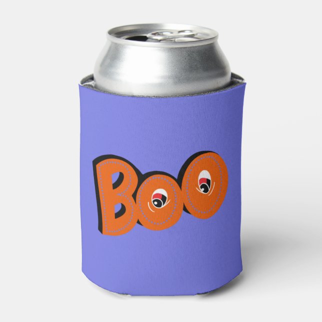 Hey Boo Did I Scare You Typography Drawing Art Can Cooler (Can Front)