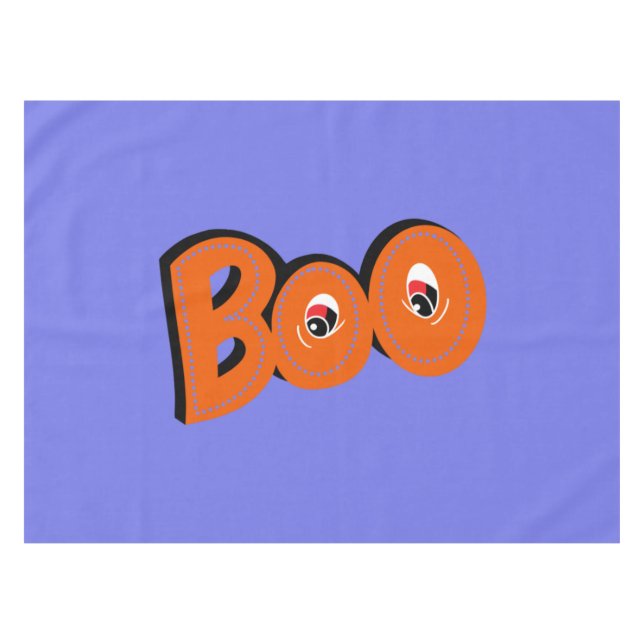 Hey Boo Did I Scare You Typography Drawing Art Tablecloth (Front (Horizontal))